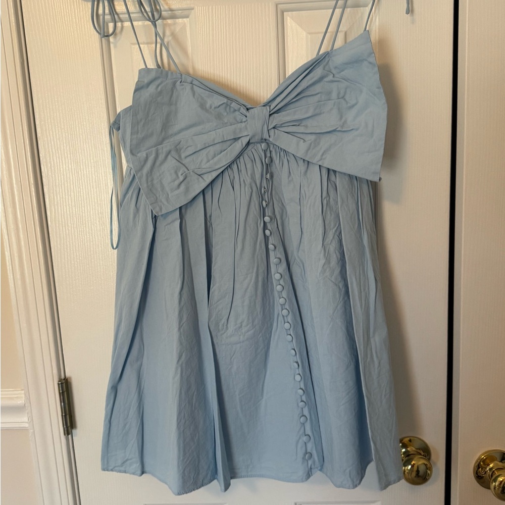 Storia Sky Blue Top with Zipper